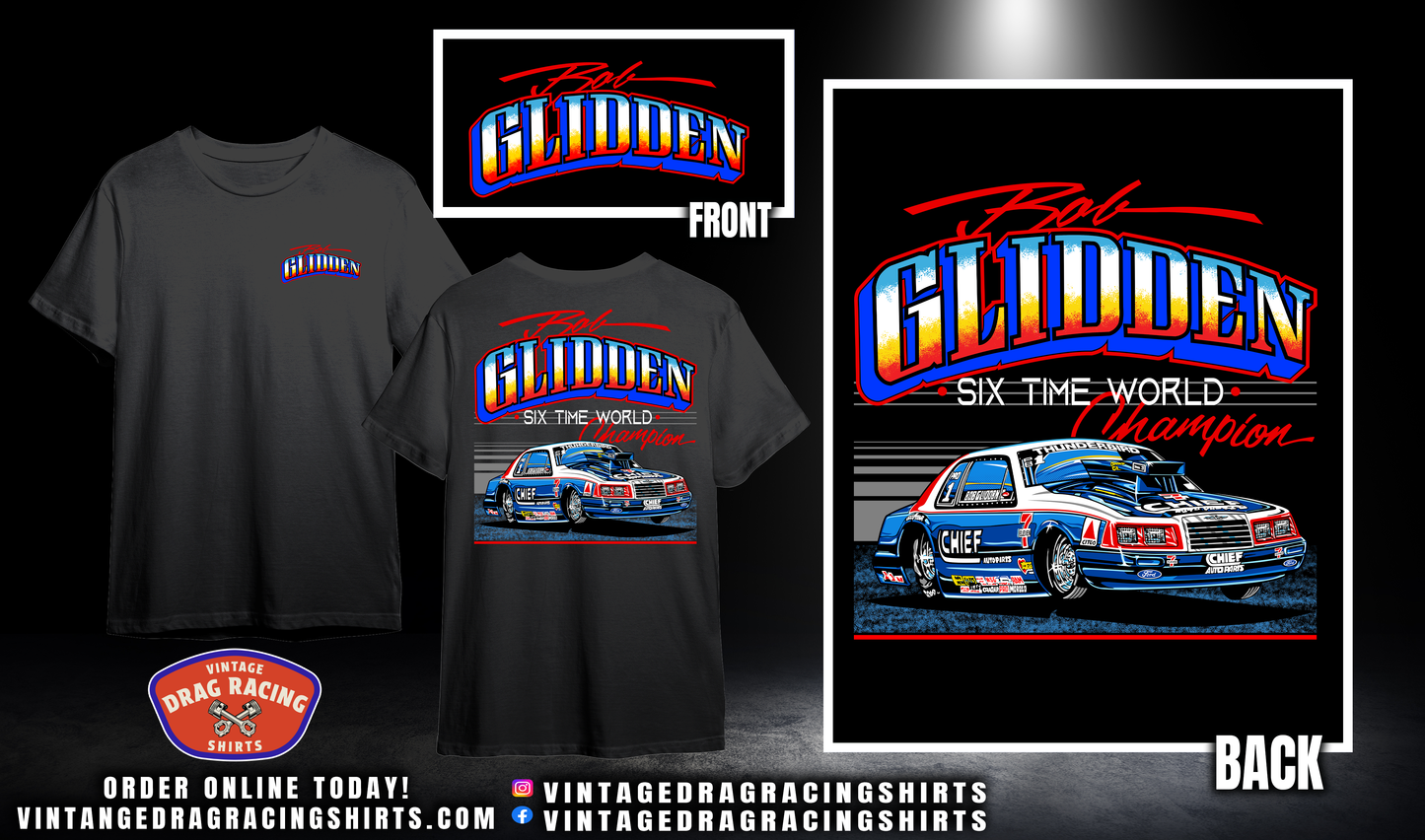 Bob Glidden 1986 6-Time Pro Stock World Champion Shirt