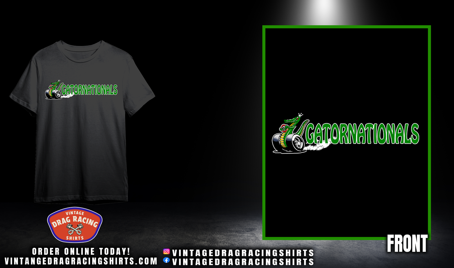 Gatornationals White/Green Logo