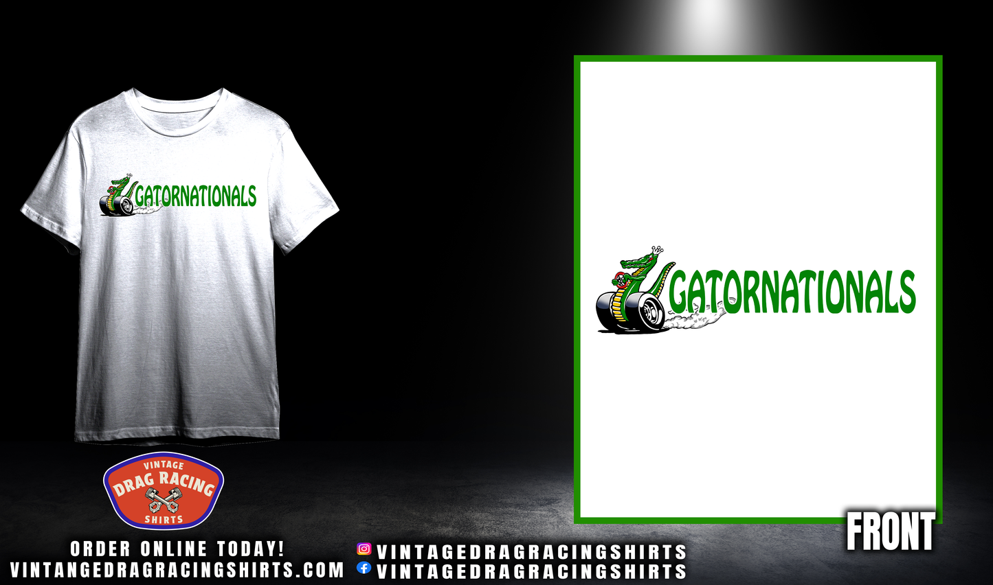 Gatornationals White/Green Logo