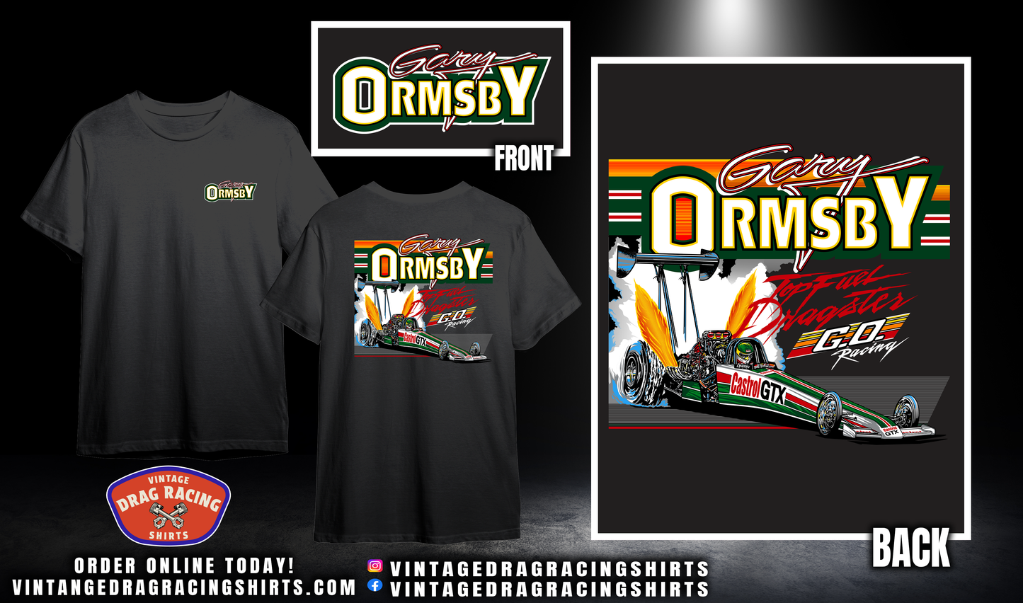 Gary Ormsby 1988 Castrol GTX Top Fuel Shirt