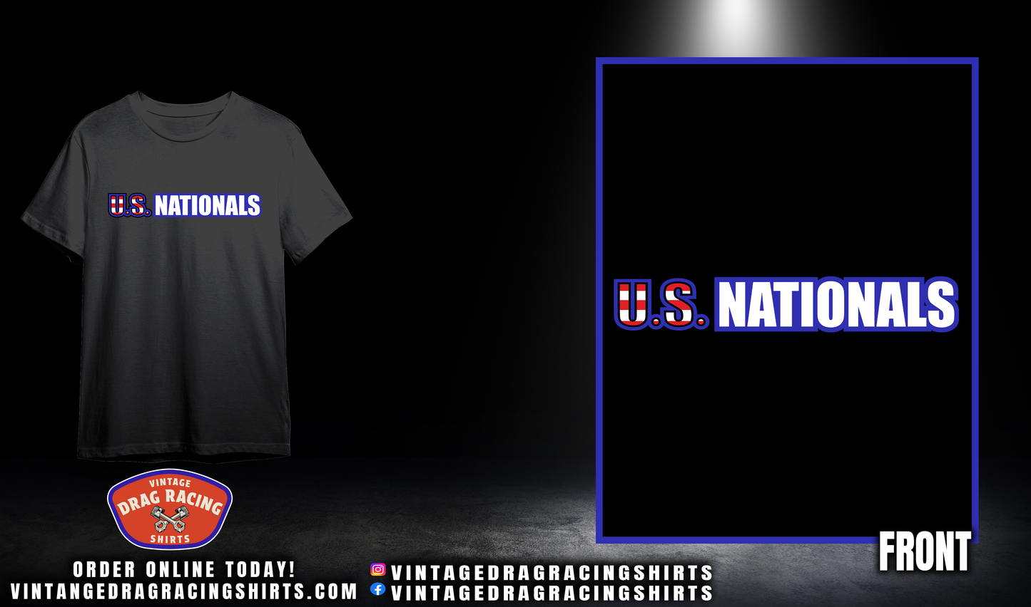 US Nationals Logo Black/Blue/White