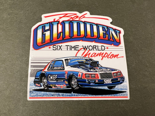 Bob Glidden 6-Time Champion Sticker