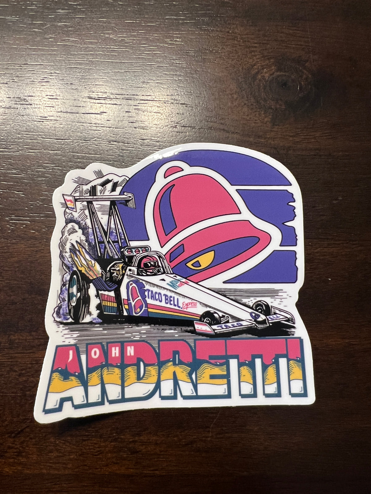 John Andretti 1993 Taco Bell Top Fuel Sticker