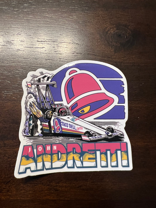 John Andretti 1993 Taco Bell Top Fuel Sticker