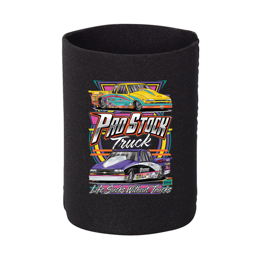 Life Sucks Without Trucks Chevy Black Koozie