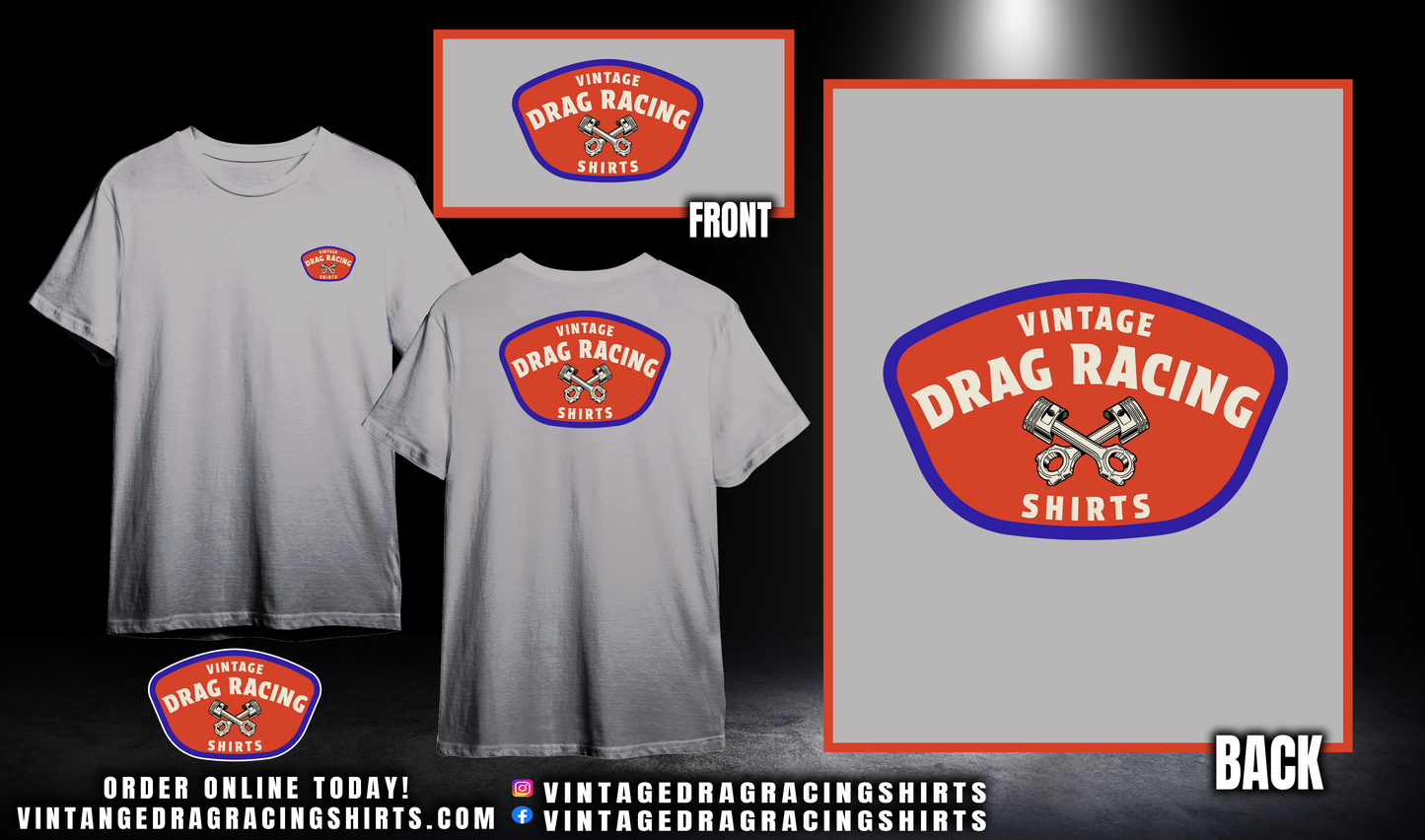 Vintage Drag Racing Shirts Piston Logo