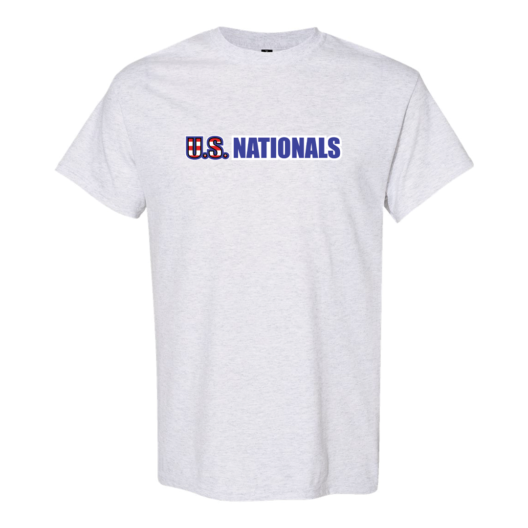 US Nationals Logo White Outline/Blue