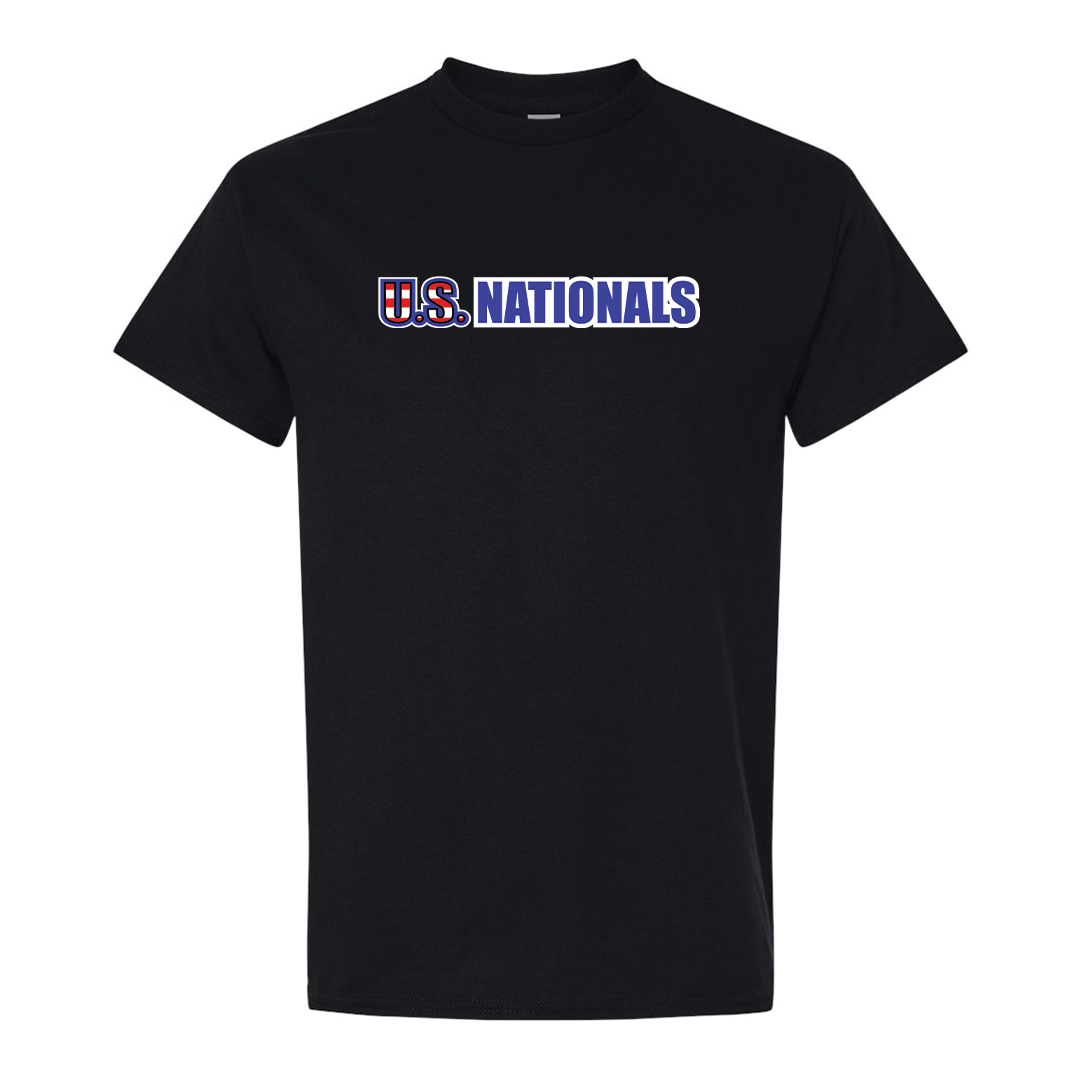 US Nationals Logo White Outline/Blue