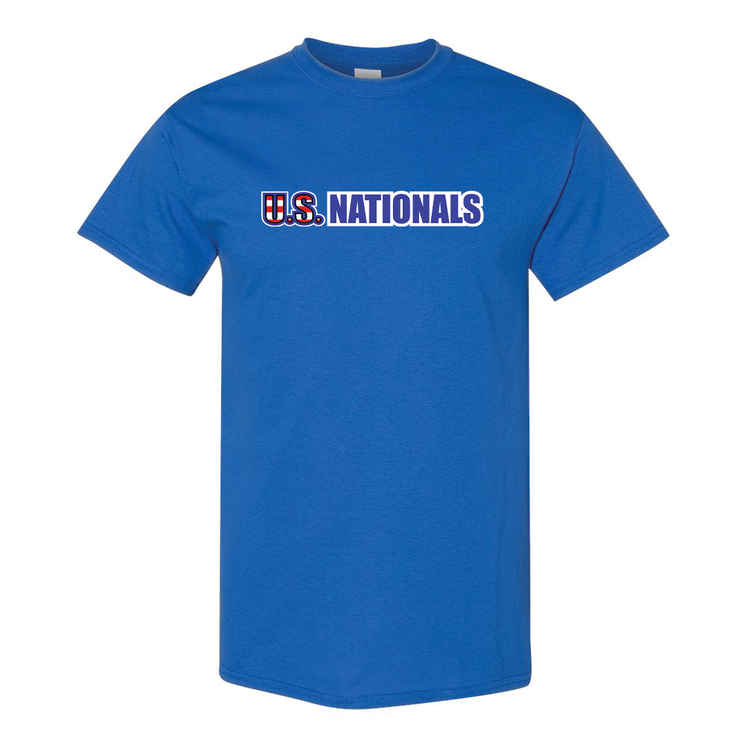 US Nationals Logo White Outline/Blue