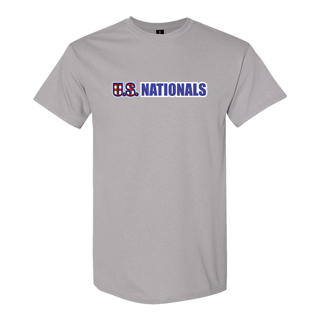 US Nationals Logo White Outline/Blue
