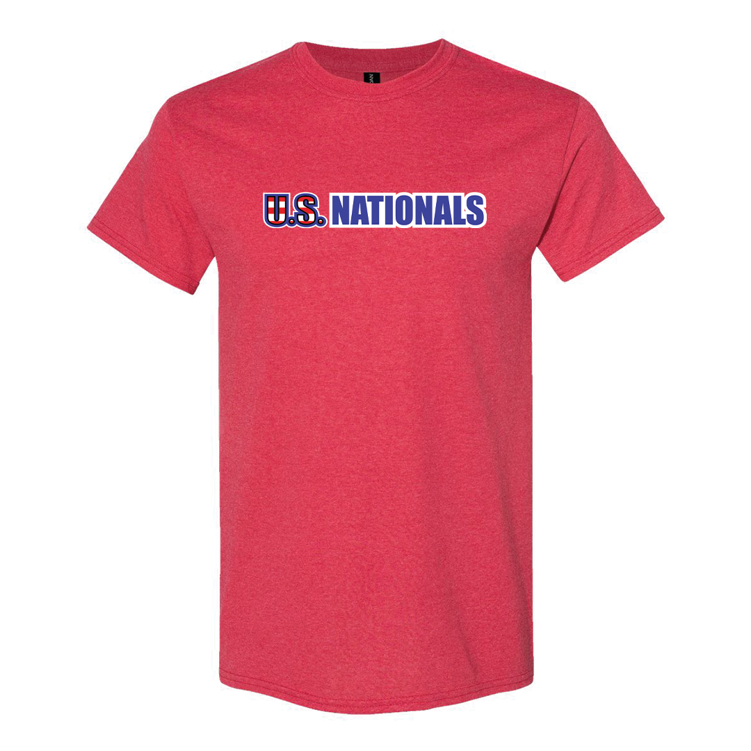 US Nationals Logo White Outline/Blue