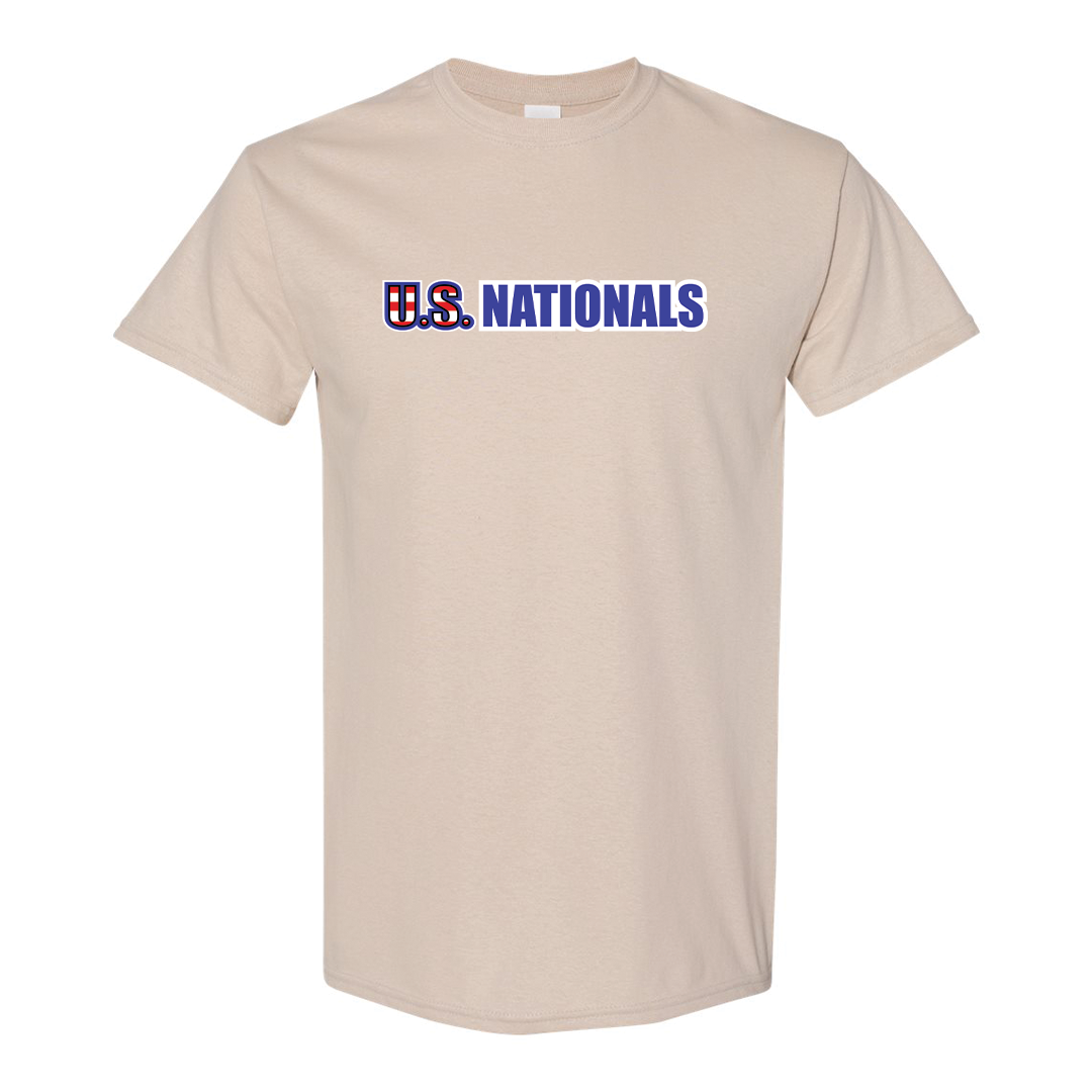 US Nationals Logo White Outline/Blue