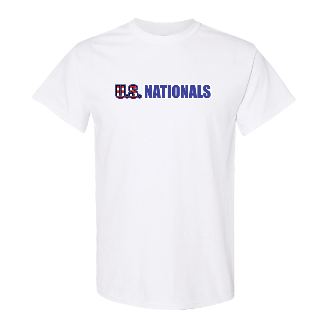 US Nationals Logo White Outline/Blue