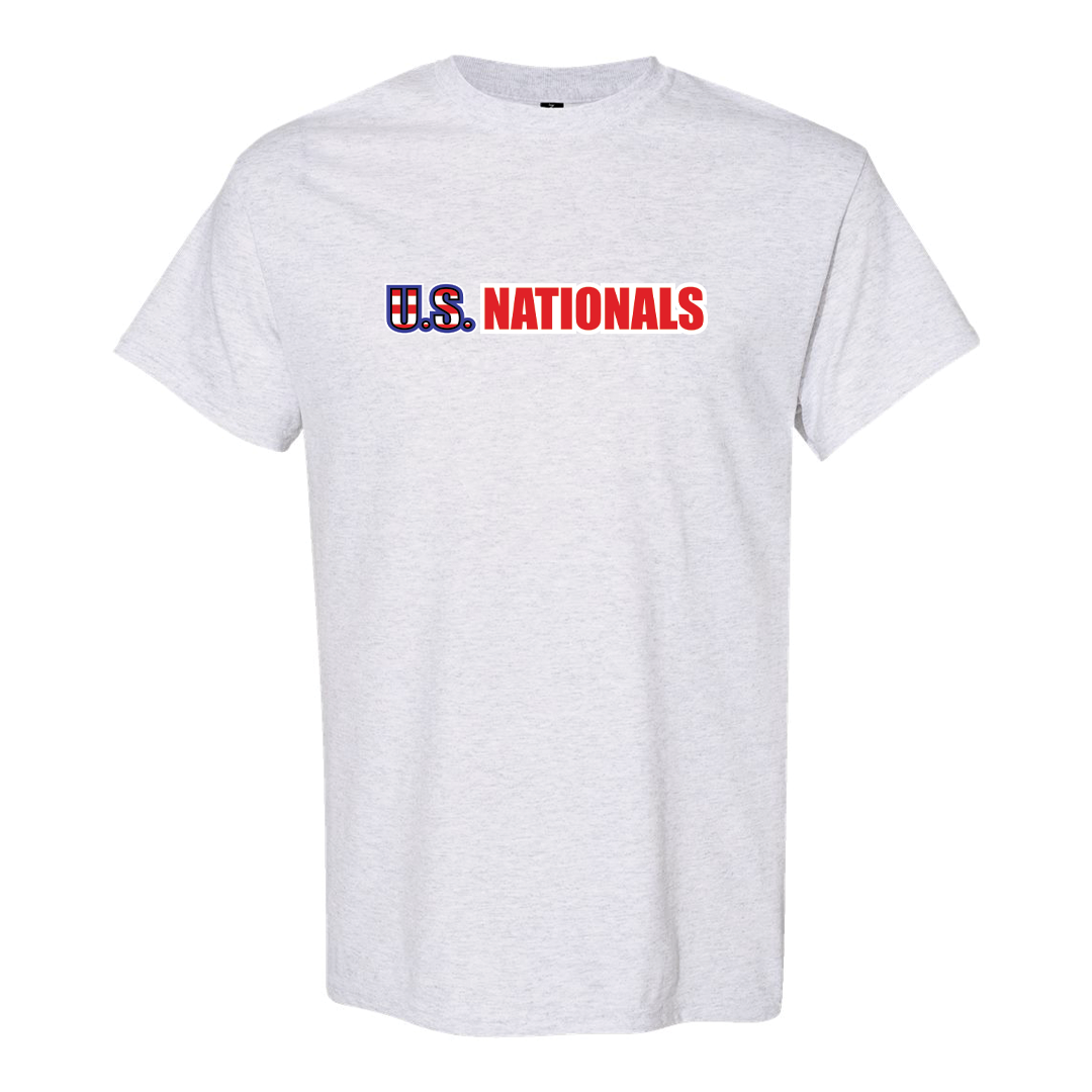 US Nationals Logo White Outline/Red