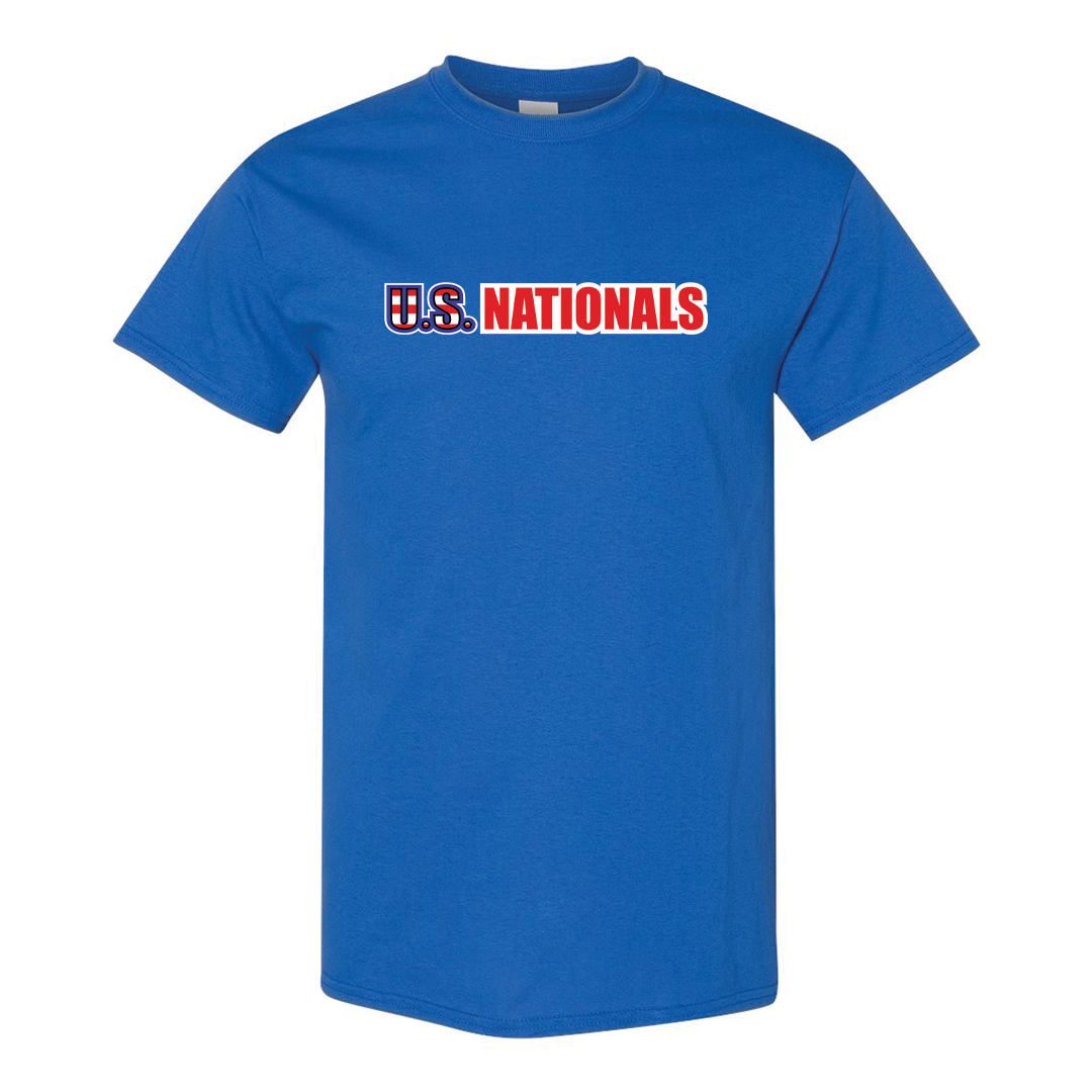 US Nationals Logo White Outline/Red