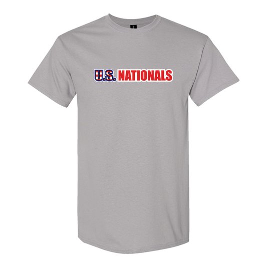 US Nationals Logo White Outline/Red