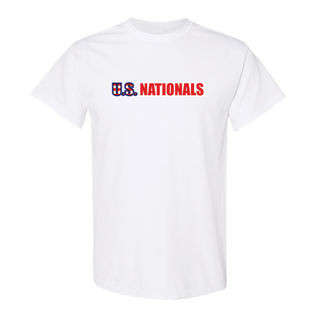 US Nationals Logo White Outline/Red